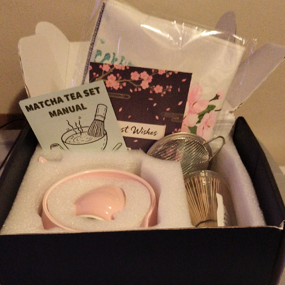 Pink Matcha Tea Set - Elegant Women's Bath & Body Gift